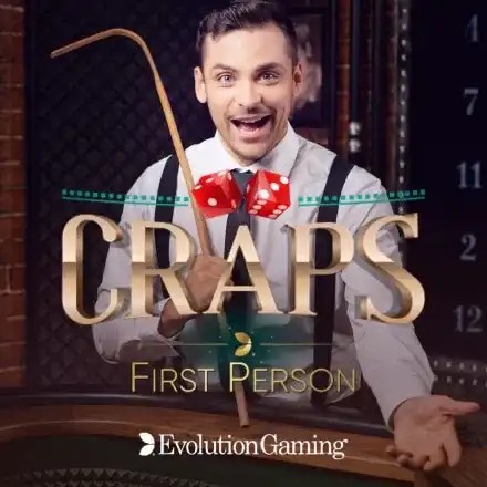 Enjoy First Person Craps by Evolution – logo hosted on spinko24.fyi