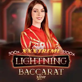 Lightning Baccarat slot visual from Evolution available on spinko24.fyi