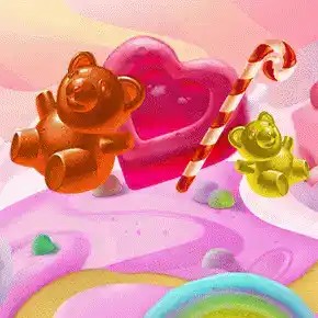 Sweet Candy Cash Megaways Deluxe online game logo by Iron Dog Studio on spinko24.fyi