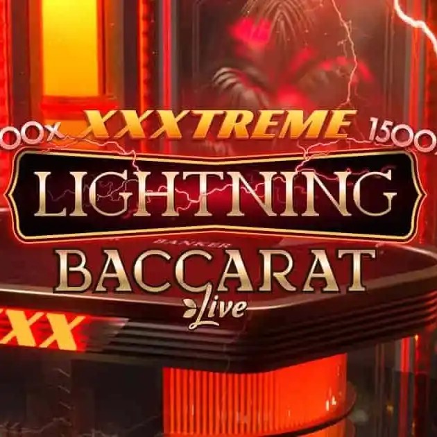 XXXtreme Lightning Baccarat online game logo by Evolution on spinko24.fyi